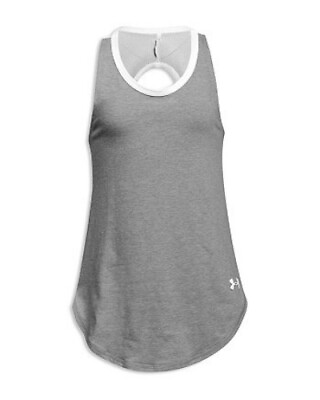 #ad New Under Armour Girls#x27; Back Cutout Finale Tank Size Small MSRP $25 $12.95
