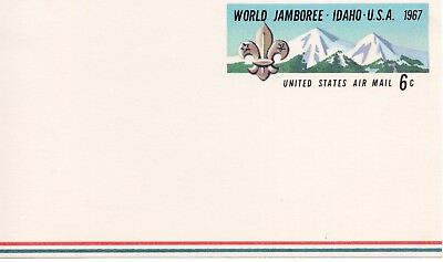 #ad U.S. SCOTT # UXC7 1967 6c Air Mail Postal Card Boy Scout Jamboree UNUSED $1.50