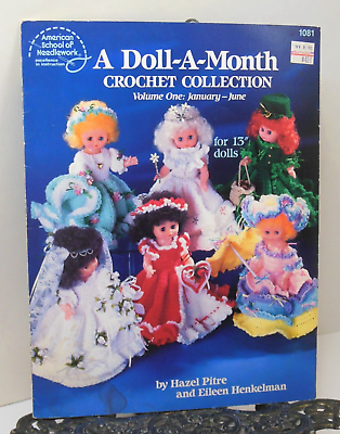#ad Doll A Month Crochet PATTERNS Easter Bride St Patrick#x27;s WHY NOT Halloween Xmas $14.95
