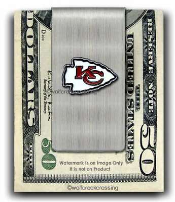 #ad KANSAS CITY CHIEFS STAINLESS STEEL MONEY CLIP NFL FOOTBALL SPORTS FREE SHIP B#x27; $20.97