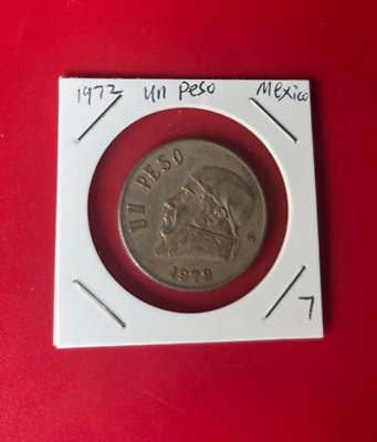 #ad 1972 MEXICO UN PESO MEXICO COIN NICE WORLD COIN $4.95