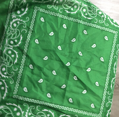 #ad Costumes USA Green Bandana Standard Size. See Measurements In Listing $10.00