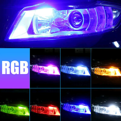 #ad 10x Colorful T10 RGB LED Bulbs 5050 2 SMD Car License Lamp Dome Read Light Decor C $5.56