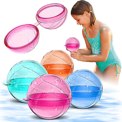 #ad Reusable Water Bomb Self Sealing Silicone Water Splash Balls Summer Activities $7.88