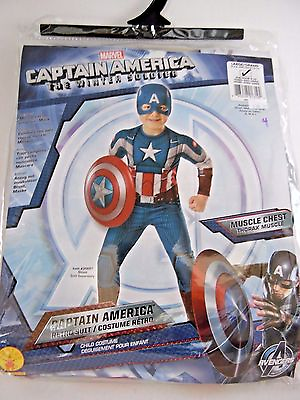 #ad Child Boy L 12 14 Avengers CAPTAIN AMERICA Winter Soldier Halloween Costume $19.99