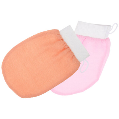 #ad 2 Pcs Scrub Gloves Girl Child Baby Bath Accessories for Kids Skin Exfoliating $10.69