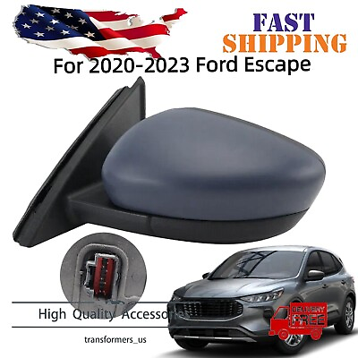 #ad For 2020 23 Ford Escape Driver Side Mirror Primed Blind Spot w o Turn Signal $82.99