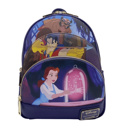 #ad Loungefly Beauty and the beast Triple Pocket Exclusive Mini Backpack $175.00
