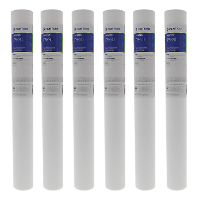 #ad Pentek P5 20 5 Micron 20 x 2.5 Inch Whole House Sediment Water Filter 6 Pack $58.78