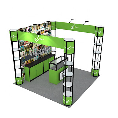#ad 10ftx10ft Twist Towers Trade Show Display Booth Kit with Custom Graphic Print $3988.00