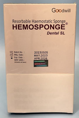 #ad Resorbable Haemostatic Sponge Hemosponge Dental SL Socket Size 10x10x10mm 32pcs $10.98