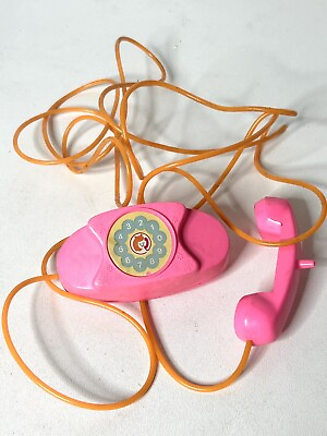 #ad 1972 Mattel Hi Dottie RARE Vintage Pink Doll Telephone Phone With Cord Only $34.50