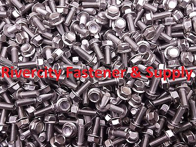 #ad 10 M6 1.0 x 16 M6x16 Hex Flange Bolts DIN 6921 6mm x 16mm Stainless Steel $10.88