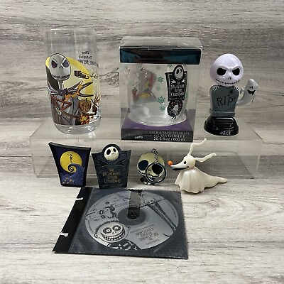 #ad The Nightmare Before Christmas Lot; Glasses CD Magnets Keychain Figure $39.99