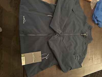 #ad Women’s Jacket XL Eddie Bauer Soft Shell Jacket Slate Blue NWT $16.70