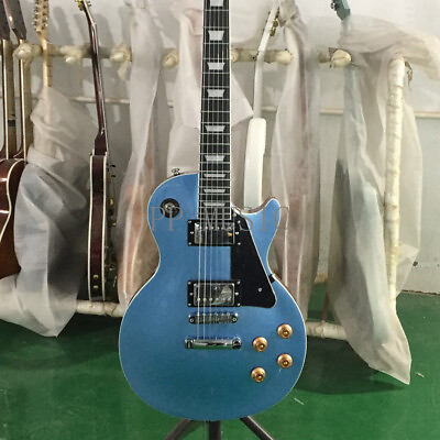 #ad Metallic Blue 6 String Electric Guitar HH Pickup Chrome Hardware Mahogany Body $251.10