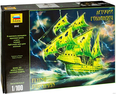 #ad Flying Dutchman Ship Model Kit. Glows in Dark. ZVEZDA DIY KIT $54.95