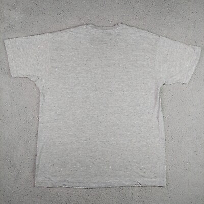 #ad Vintage Gray Plain Blank Basic Pocket Tee Single Stitch T Shirt Men#x27;s Size Large $16.99