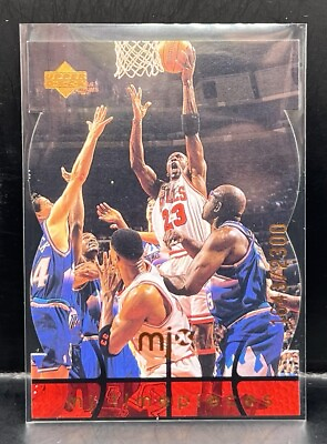 #ad 1998 Michael Jordan Bulls Upper Deck MJ Timepieces Die Cut 1643 2300 #109 HOF $23.00