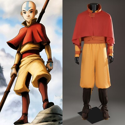 #ad Aang Costume Avatar: The Last Airbender Cosplay Suit Handmade $184.89