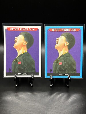#ad 2023 Sportkings Vol 4 Ma Long #124 White and Blue Border 2 Card Lot Table Tennis $1.99
