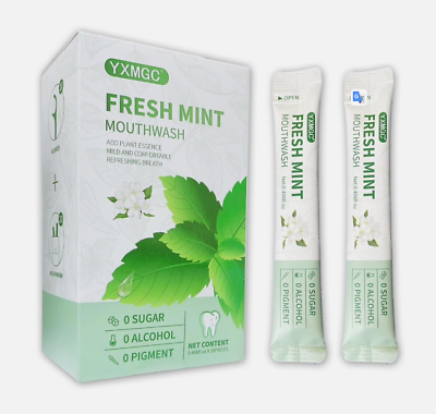 #ad 2PC Travel Size Mouthwash 20 Packets for Adults Mint Flavor With Flosses $20.69