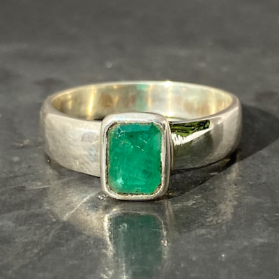 #ad Handmade Green Emerald 925 Sterling Silver Statement Dainty All Size Ring SA 127 $11.89