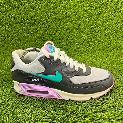 #ad Nike Air Max 90 Womens Size 8.5 Black Athletic Running Shoes Sneakers 345017 014 $39.99