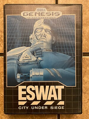 #ad ESWAT: City Under Siege Sega Genesis 1990 Former Rental $40.00