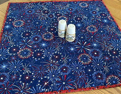 #ad Patriotic Quilted Table Runner 4th of July Independence Day USA Table Topper $45.00