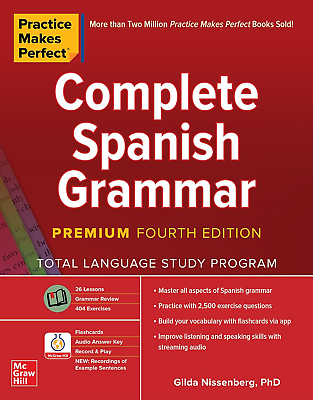 #ad Practice Makes Perfect: Complete Spanish Grammar Premium Four Paperback NEW $32.99