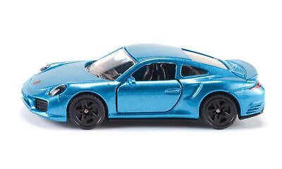 #ad siku 1506 Porsche 911 Turbo S Metal Plastic Blue Toy car for children Openi $18.30