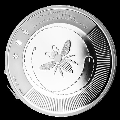 #ad 2020 Le Grand Mint Wonderful World Bee 1 oz .9999 Silver Proof Coin $129.99