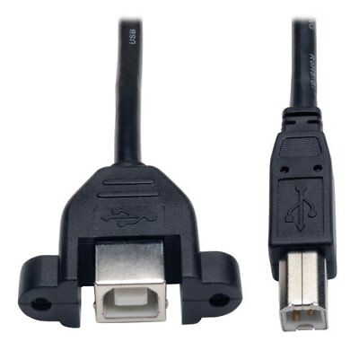 #ad Tripp Lite USB 2.0 Hi Speed Panel Mount Extension Cable B M to Panel Mount B F $19.90