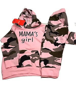 #ad Hibobi Toddler Girl Pink Camo Hoodie Sweatshirt Pant Set Long Sleeve 18 24 $6.00