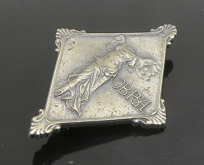 #ad 925 Sterling Silver Vintage Antique Girls Athletic League Brooch Pin BP9018 $39.12