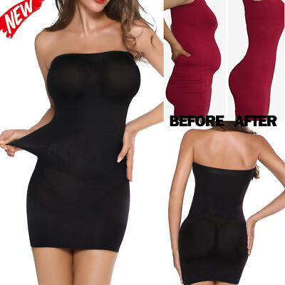 #ad Fajas Strapless Dress Body Slimming Shaper Women Firm Control Bodysuit Shapewear $20.79