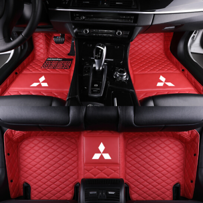 #ad Car Floor Mats For Mitsubishi All Models Luxury Custom Waterproof PU Leather Pad $40.00