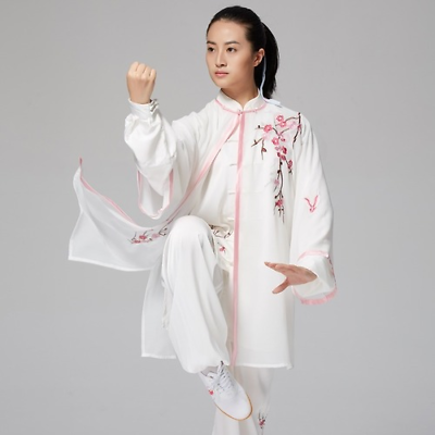 #ad Tai Chi Clothing Women Blossom Elastic Kung Fu Sports Outfit Tai Chi Uniform $236.75
