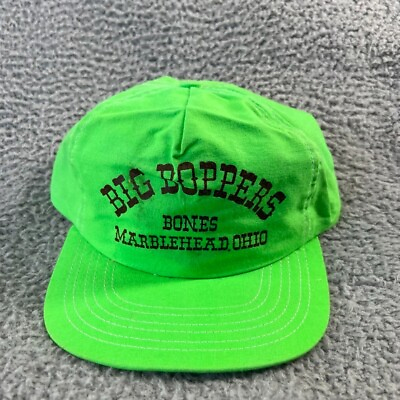 #ad Vintage Big Boppers Snapback Hat Green Bones Marblehead Ohio USA Made Union Pro $28.83