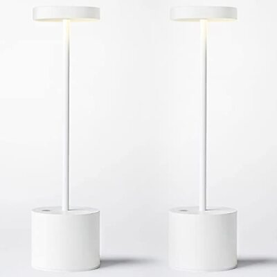 #ad 2 Pack Rechargeable Table Lamp LED Cordless Desk Lamp5000mAh 2Pack White $110.74