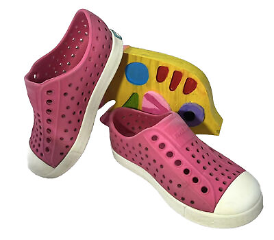 #ad Native Pink Girls C8 Slip On Shoes Rubber Water Outdoor Playground School $12.00