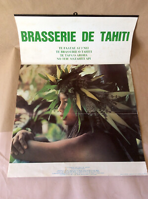 #ad Brasserie de Tahiti Hinano * Calendrier Mural 1979 * Photo : A. Sylvain EUR 98.00