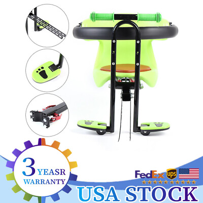 #ad Kids Front Bike Seat Child Bicycle Safety Chair Baby Carrier Saddle w Pedal US $24.70