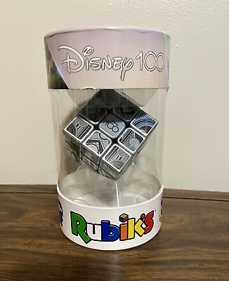 #ad Rubik#x27;s Cube Disney 100th anniversary Metallic Platinum 3x3 Cube NEW $16.50