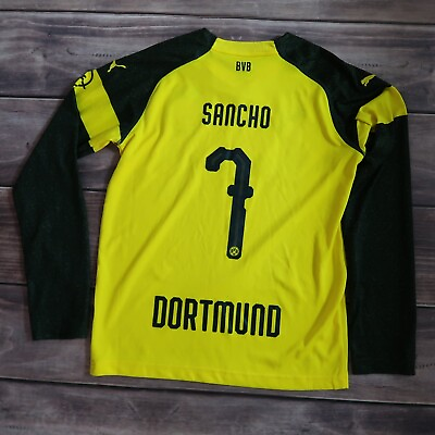 #ad PUMA Football Jersey SANCHO #7 Borussia Dortmund Soccer shirt Size XS $45.00