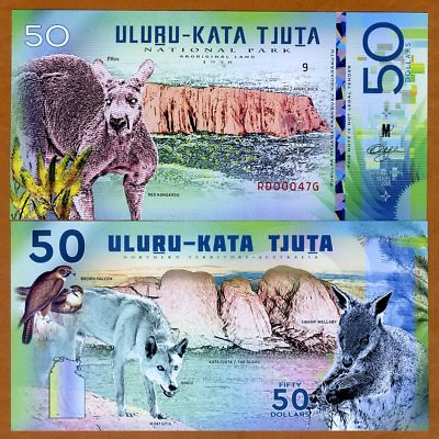 #ad Australia Uluṟu Kata Tjuṯa National Park 50 dollars Polymer 2018 Kangaroo $4.27