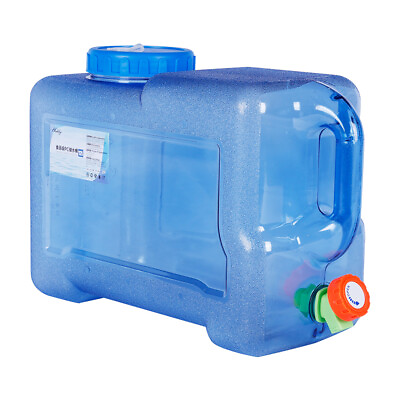 #ad 12L Outdoor Water Bucket Portable Camping Blue Water Storage Container w Spigot $35.99