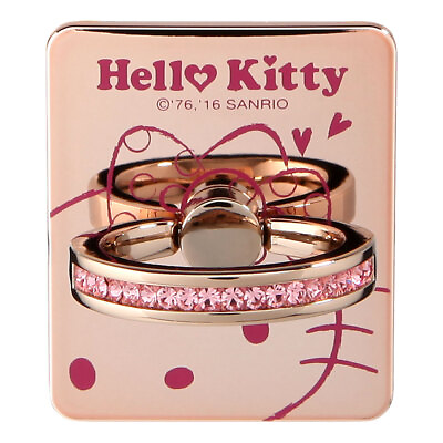#ad Hello Kitty Finger Phone Ring Holder Kickstand Made with Swarovski Oktant Stone $16.95