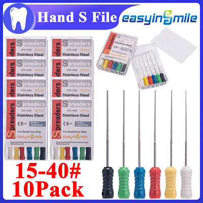 #ad 60XEndodontic Root Canal Hand Use S Files Stainless Rotary Hand File 25MM #15 40 $17.17